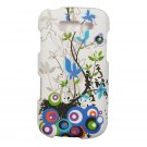 Hard Plastic Snap On Rubberized Design Case for Samsung Galaxy S Blaze 4G - White Spring Flowers