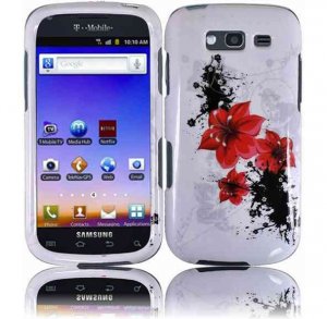Hard Plastic Snap-On Design Cover Case for Samsung Galaxy S Blaze 4G - Red Lily
