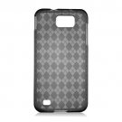 Crystal TPU Gel Check Design Skin Case for Samsung Galaxy S II Skyrocket HD - Smoke