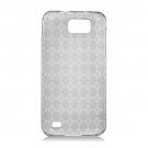 Crystal TPU Gel Check Design Skin Case for Samsung Galaxy S II Skyrocket HD - Clear