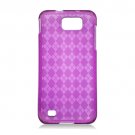 Crystal TPU Gel Check Design Skin Case for Samsung Galaxy S II Skyrocket HD - Hot Pink
