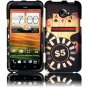 Hard Plastic Rubberized Snap On Design Case for HTC Evo 4G LTE - Ace Poker