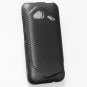 Hard Plastic Rubberized Snap On Design Case for HTC Droid Incredible 4G - Carbon Fiber