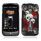 Hard Plastic Rubberized Snap On Design Case for HTC One S/Ville (T-Mobile) - Skulls & Dagger