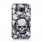 Hard Plastic Rubberized Snap On Design Case for HTC Titan II (AT&T) - White Skulls
