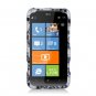 Hard Plastic Rubberized Snap On Design Case for HTC Titan II (AT&T) - White Skulls