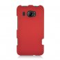 Hard Plastic Rubberized Snap On Cover Case for HTC Titan II (AT&T) - Red