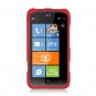 Hard Plastic Rubberized Snap On Cover Case for HTC Titan II (AT&T) - Red