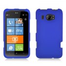 Hard Plastic Rubberized Snap On Cover Case for HTC Titan II (AT&T) - Blue
