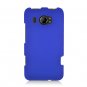 Hard Plastic Rubberized Snap On Cover Case for HTC Titan II (AT&T) - Blue