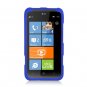Hard Plastic Rubberized Snap On Cover Case for HTC Titan II (AT&T) - Blue