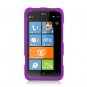 Hard Plastic Rubberized Snap On Cover Case for HTC Titan II (AT&T) - Purple