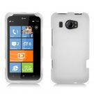 Hard Plastic Rubberized Snap On Cover Case for HTC Titan II (AT&T) - White