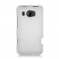 Hard Plastic Rubberized Snap On Cover Case for HTC Titan II (AT&T) - White