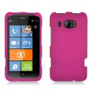 Hard Plastic Rubberized Snap On Cover Case for HTC Titan II (AT&T) - Rose Pink