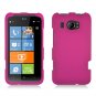 Hard Plastic Rubberized Snap On Cover Case for HTC Titan II (AT&T) - Rose Pink
