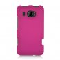 Hard Plastic Rubberized Snap On Cover Case for HTC Titan II (AT&T) - Rose Pink