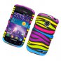 Hard Plastic Snap On Rubberized Design Case for Samsung illusion i110 (Verizon) - Abstract Zebra