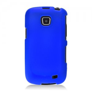 Hard Plastic Snap On Rubberized Case Cover for Samsung illusion i110 (Verizon) - Blue