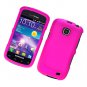 Hard Plastic Snap On Rubberized Case Cover for Samsung illusion i110 (Verizon) - Hot Pink