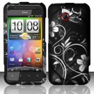 Hard Plastic Rubberized Snap On Design Case for HTC Droid Incredible 4G (Verizon) - Midnight Garden