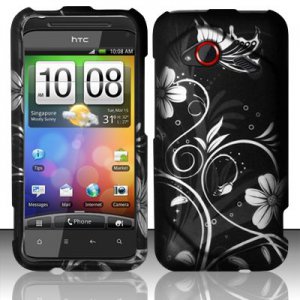 Hard Plastic Rubberized Snap On Design Case for HTC Droid Incredible 4G (Verizon) - Midnight Garden