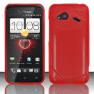 Soft TPU Gel with Matte Finish Skin Case Cover for HTC Droid Incredible 4G (Verizon) - Red