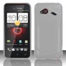 Soft TPU Gel with Matte Finish Skin Case Cover for HTC Droid Incredible 4G (Verizon) - Clear