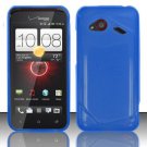Soft TPU Gel with Matte Finish Skin Case Cover for HTC Droid Incredible 4G (Verizon) - Blue