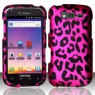 Hard Plastic Snap On Rubberized Design Case for Samsung Galaxy S Blaze 4G - Hot Pink Leopard