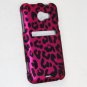 Hard Plastic Rubberized Snap On Design Case for HTC Evo 4G LTE (Sprint) - Hot Pink Leopard