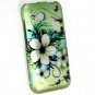 Hard Plastic Rubberized Design Case for HTC Droid Incredible 4G (Verizon) - Flowers & Butterfly