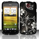 Hard Plastic Rubberized Snap On Design Case for HTC One S/Ville (T-Mobile) - Midnight Garden