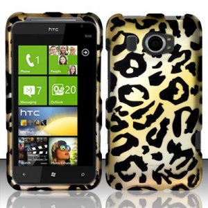 Hard Plastic Rubberized Snap On Design Case for HTC Titan II (AT&T) - Golden Cheetah