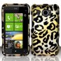Hard Plastic Rubberized Snap On Design Case for HTC Titan II (AT&T) - Golden Cheetah