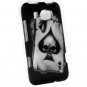 Hard Plastic Rubberized Snap On Design Case for HTC Titan II (AT&T) - Ace of Spade Skull