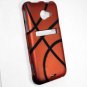 Hard Plastic Rubberized Snap On Design Case for HTC Evo 4G LTE (Sprint) - Basketball