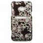 Hard Plastic Snap On Design Cover Case for HTC Evo 4G LTE (Sprint) - Black Skulls