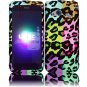 Hard Plastic Rubberized Design Case for HTC Droid Incredible 4G (Verizon) - Colorful Leopard