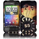 Hard Plastic Rubberized Design Case for HTC Droid Incredible 4G (Verizon) - Ace Poker