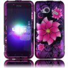 Hard Plastic Rubberized Design Case for HTC Droid Incredible 4G (Verizon) - Divine Flowers