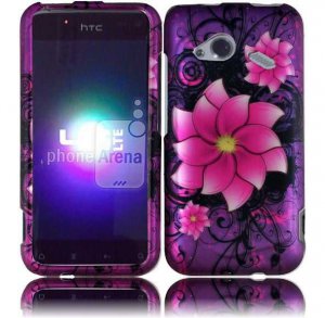 Hard Plastic Rubberized Design Case for HTC Droid Incredible 4G (Verizon) - Divine Flowers