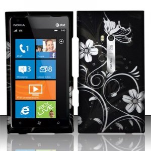 Hard Plastic Rubberized Snap On Design Case for Nokia Lumia 900 (AT&T) &acirc;�� Midnight Garden