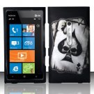 Hard Plastic Rubberized Snap On Design Case for Nokia Lumia 900 (AT&T) – Ace of Spade Skull
