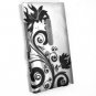 Hard Plastic Rubberized Snap On Design Case for Nokia Lumia 900 (AT&T) &acirc;�� Silver and Black Vines