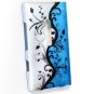 Hard Plastic Rubberized Snap On Design Case for Nokia Lumia 900 (AT&T) &acirc;�� Silver and Blue Vines