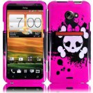 Hard Plastic Snap On Design Cover Case for HTC Evo 4G LTE (Sprint) - Girly's Skull