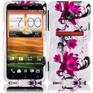 Hard Plastic Snap On Design Cover Case for HTC Evo 4G LTE (Sprint) - Purple Lily