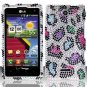 Hard Plastic Bling Rhinestone Design Case for LG Lucid 4G (Verizon) - Rainbow Leopard