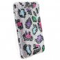 Hard Plastic Bling Rhinestone Design Case for LG Lucid 4G (Verizon) - Rainbow Leopard